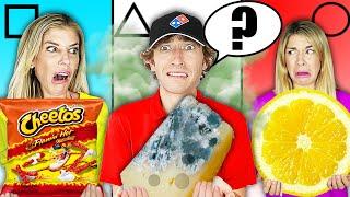 Geometric Shapes Food Challenge! Weird and Funky Food Combinations People Love!