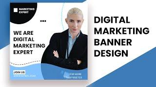 Digital Marketing Agency Social Media Post and Square Flyer Design  Photoshop Tutorial