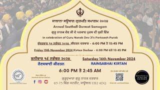 LIVE: Annual Southall Gurmat  Keertan Samagam | 16 Nov 2024 | Gurbani Shabad Keertan