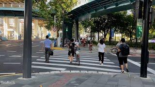 Wuyi Road｜Walking Shanghai Tour  4K ｜Yanan Road West Elevated｜McDonald's｜Hongqiao Road Cycling