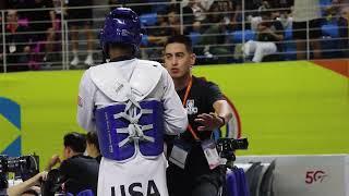 Hikmatullah Zain AFG vs Harris Khalfani USA Quarterfinals -68kg 2023 Chuncheon Taekwondo Korea open