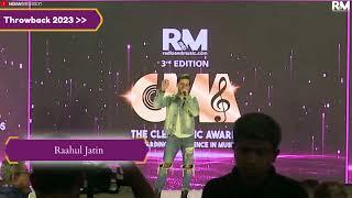 throwback video of singer Raahul Jatin take on the stage at the CMA2023