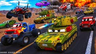 Heroic Military Trucks Battle Evil Monster Trucks | Cars Epic Rescue Mission Adventure!