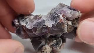 Amethyst Epimorph Cluster with Fluorite & Hematite