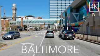 Baltimore Maryland City Drive 4K -  Charm City Driving Tour