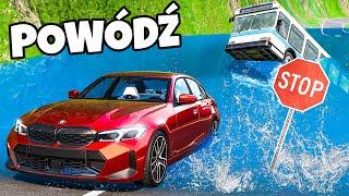 ️ UCIECZKA OD POWODZI ALE POWÓDŹ JEST ULTRA SZYBKA | BeamNG Drive |