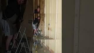 Life changing hack to dampen the sound from your garage! #diy #framing  #sounddampening