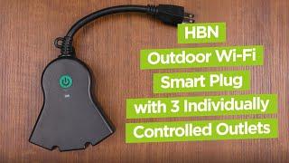 BN-LINK Smart WiFi Heavy Duty Outdoor Outlet, Timer and Countdown Function, 2.4 GHz Network only