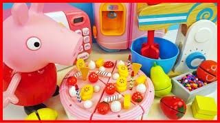 Peppa pig Pretend Playing & Baking Cake Kitchen Toys for Kids!