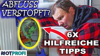 Abfluss verstopft was hilft? 6 hilfreiche Tipps zur Abflussreinigung.