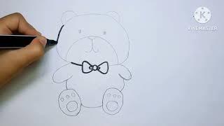 Drawingpicture |  Draw a picture of a teddy bear Нарисуй плюшевого мишку