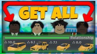 FASTEST Way To Get All Relationship Cars! (Roblox Taxi Boss)