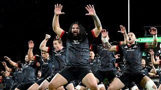 Māori All Blacks perform their haka against Ireland