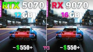 RX 9070 vs RTX 5070 - Test in 11 Games