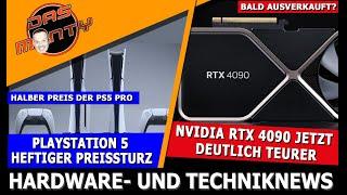 RTX 4090 deutlich teurer - Bald ausverkauft? | Playstation 5 Preissturz - PS5 Pro doppelt so teuer