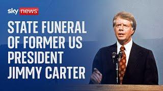 Former US president Jimmy Carter's state funeral begins