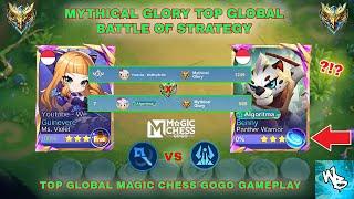 TOP GLOBAL BATTLE VS. ALGORITMA - BATTLE OF STRATEGY - BEST MAGIC CHESS SYNERGY - MAGIC CHESS GO GO