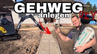 GEHWEG aus BETON-PLATTEN für Anfänger  / Aus ALT, mach NEU! Episode 40