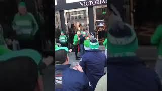 Irish Soccer Fans Cheer Customer Leaving Victoria's Secret in Copenhagen