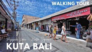 Poppies Lane 1 Kuta Square Midday Activities & Situation | Walking Tour Kuta Legian Bali Today 2024