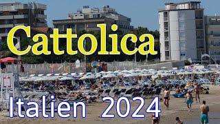 Der Strand von Cattolica. Sommer 2024 4K