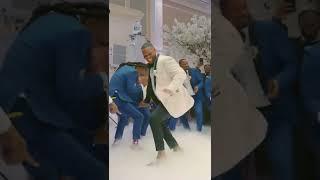 Give it up for this groom he did the one leg dance  for his bride