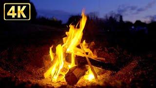 Relax with the sound of a 4K bonfire and flickering flames