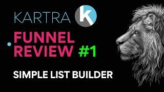 Kartra Free Sales Funnel Template Review #1 - Simple List Builder