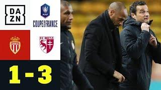 Thierry Henry und Co. scheitern an Zweitligist: Monaco - Metz 1:3 | Coupe de France | DAZN Highlight