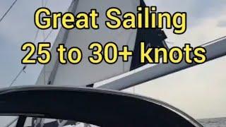 Sailing the Chesapeake Bay in 30+ knots wind... raw footage