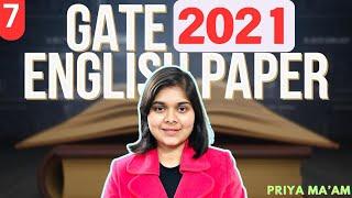 Class 7| GATE English 2021 | Live PYQ Solving with Detailed Explanations