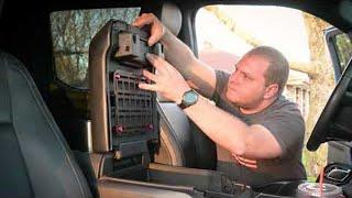 Installing a BuiltRight molle plate in my truck Center Console!