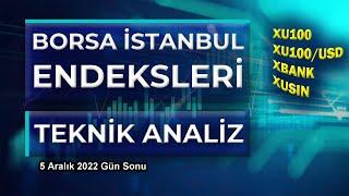 BİST (BORSA İSTANBUL) ENDEKSLERİ TEKNİK ANALİZİ - 05 Aralık 2022