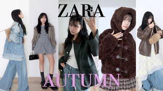 zara haul. 자라에서 데일리룩 찾기ᯓ 가을 쇼핑 12가지! 신발부터 자켓, 뽀글이 후드, 데님팬츠, 니트, 스커트,,,︎