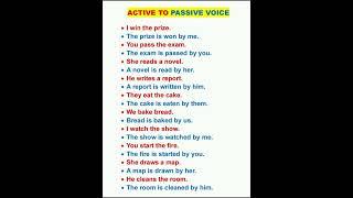 Active to Passive Voice  | Voice | #englishgrammar #voice #shorts