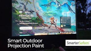 Outdoor Gaming Setup using Smart Outdoor Projection Paint feat. CamxPetra Gaming