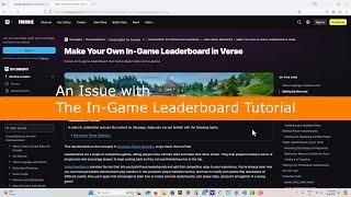 The In-Game Leaderboard Tutorial (resolving an issue)