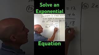 Tips on Solving an Exponential Equation