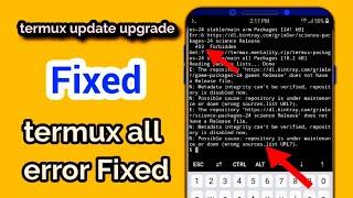 termux wrong sources list url problem / Termux Pkg Update Error Fixed