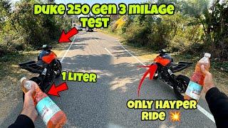 New Duke 250 mileage test || 1 liter test on main highway || shocking result 