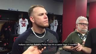 Tribe catcher Roberto Perez has hit homers in 4 straight games.