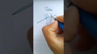 Rabia #name #sign #signature #design #art #calligraphy #rletter #rabia #status #new #shortsvideo