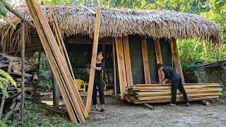 30 days of homeless boy and poor girl gardening, moving wooden planks and picking fruit to sell