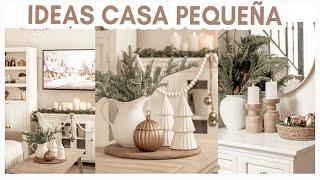 IDEAS DECORACIÓN NAVIDEÑA CASA PEQUEÑA/ Decoración fácil y elegante/ COMO DECORAR NAVIDAD 2024 DIY