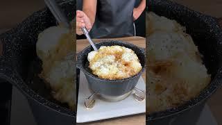 Add eggs to boiling oil! Why wasn't I told this recipe before?