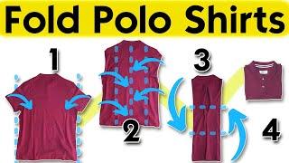 How to Fold Polo Shirts to NOT WRINKLE COLLAR: Step-by-step