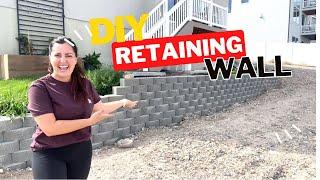 DIY Gravity Retaining Wall - How I built this retaining wall myself