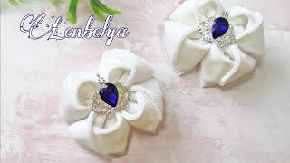 Бантики из бархатной ленты 4см. Ribbon bows 