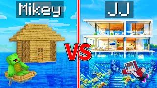 JJ vs Mikey MODERN HOUSE on WATER Battle in Minecraft - Maizen