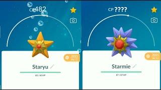 STARYU EVOLUTION INTO STARMIE IN POKEMON GO ! TRAINER ARI